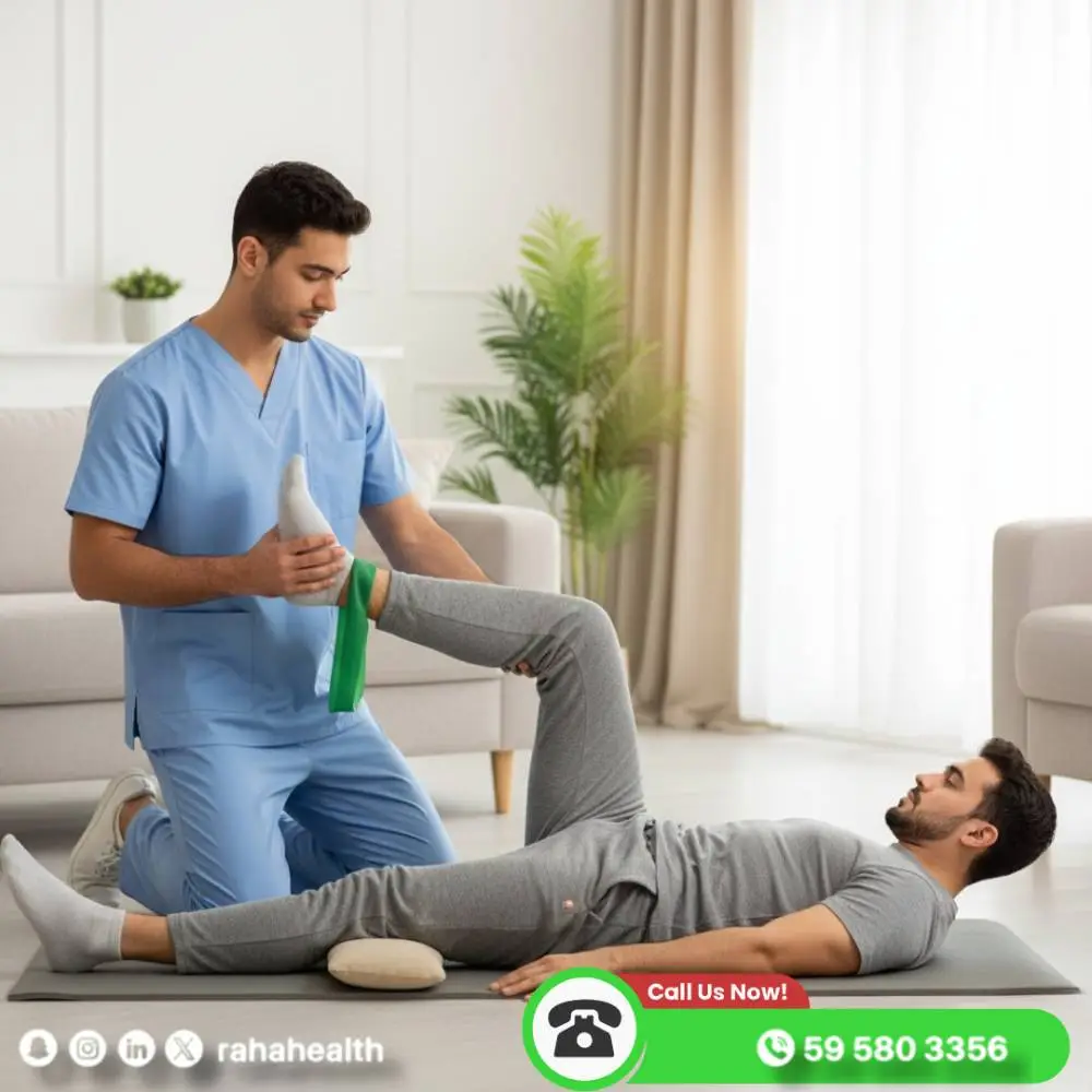 علاج طبيعي للركبة في المنزل